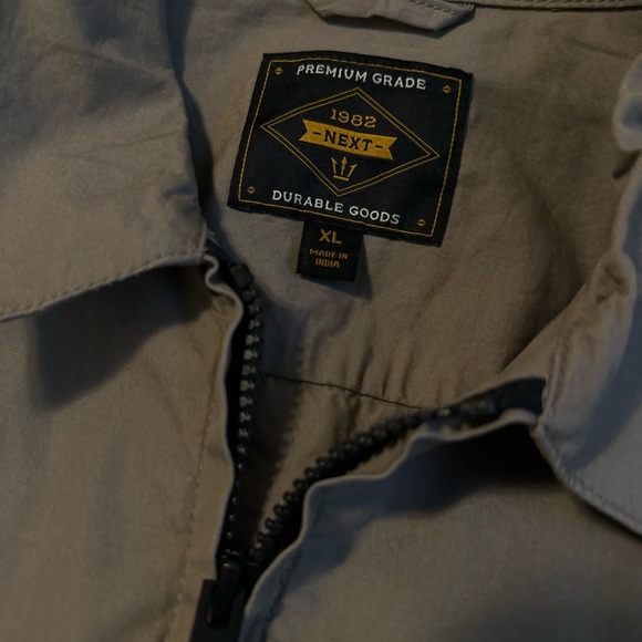 Next Zip Through Shacket, grey, XL, vintage, brand new, never worn - Picture 3 of 6